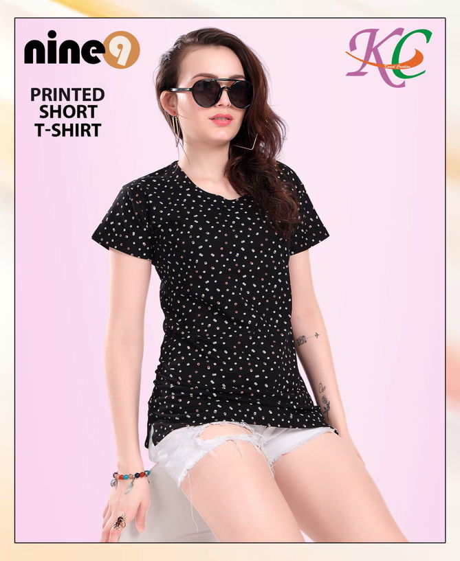 Nine Printed Short Ladies Top Catalog